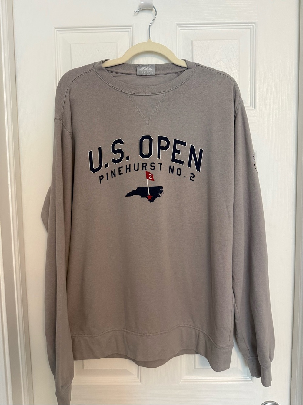 124th U.S. Open at Pinehurst No. 2. Crew Neck Gray LARGE